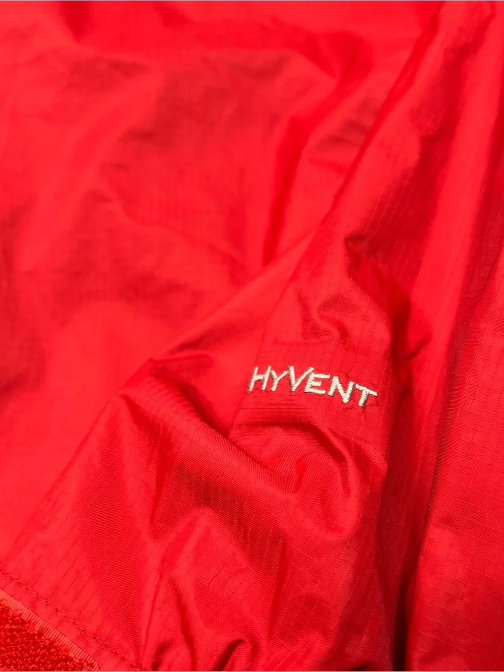 Vintage The North Face Hyvent Rain Jacket Mens XXL Red/Gray Waterproof Full Zip